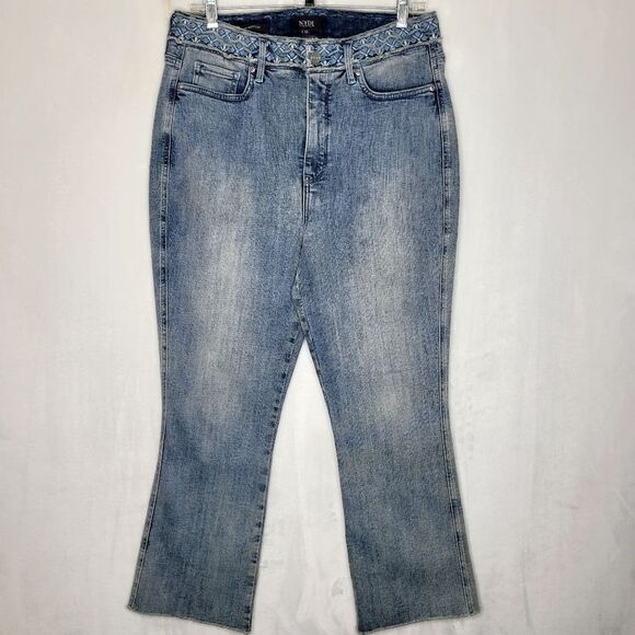 NYDJ Embroidered Slim Bootcut Jeans Size 12 - Picture 1 of 10